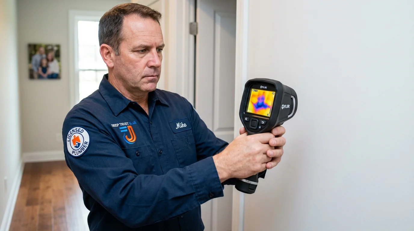 Thermal imaging leak detection by Johns Plumbing LLC in Queensbury